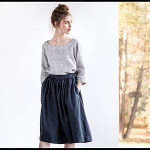 NEW • notPERFECTLINEN City Skirt in Black
